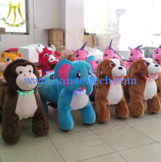 China Hansel  plush toys stuffed animals on wheels animals rides for sale supplier