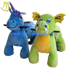 China Hansel latest amusement walking unicorn toy plush animal horse electric scooter supplier