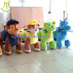 China Hansel plush toys stuffed animals on wheels plush animal electric rides supplier