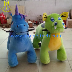 China Hansel shopping mall kids plush animal scooter rides electric dinosaur toy park supplier