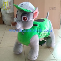 China Hansel hot selling stuffed electric coin operated animal dog type children's amusement car supplier