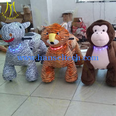 China Hansel children play game coin operated walking plush motorized animals supplier