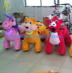 China Hansel amusement walking plush animal horse electric plush scooter supplier