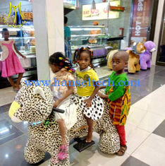 China Hansel amusement park stuffed animal electric ride on furry animal for kids supplier