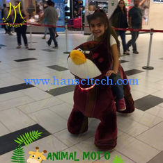 China Hansel amusement park coin plush electric kids ride on plush animals supplier