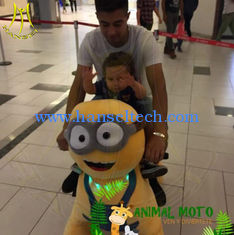 China Hansel coin operated plush outdoor ride on electric walking animals supplier