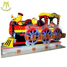 China Hansel amusement park fiberglass electric carousel kids ride on toys supplier