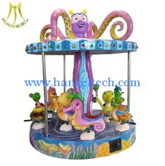 China Hansel top quality fiberglass carousel ride electronic fairground kiddie rides supplier