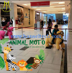 China Hansel amusement children electric stuffed walking animal toy rides supplier