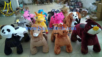China Hansel shopping mall walking electric mountable animal plush ride supplier