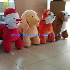 China Hansel entertainment plush motorized 4 wheel electric walking animals rides supplier