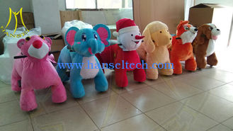China Hansel amusement kids plush stuffed electric battery operated ride on animals supplier