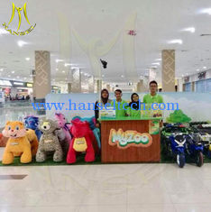 China Hansel amusement park moving stuffed electric ride on animals for park supplier