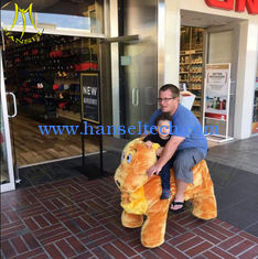 China Hansel amusement games walking stuffed ride on battery operated animals supplier