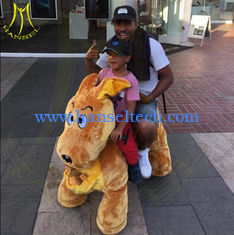 China Hansel amusement kids plush stuffed electric battery operated ride on animals supplier