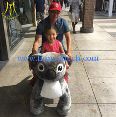 China Hansel amusement  moving stuffed mountable riding animals for park supplier