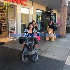 China Hansel amusement park motorized animal baby toy ride on walking animals supplier
