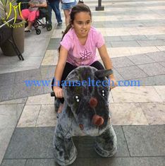 China Hansel electric walking stuffed coin operated children ride on animal toy car supplier