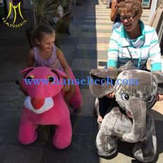 China Hansel amusement park walking battery operated stuffed ride on animals supplier