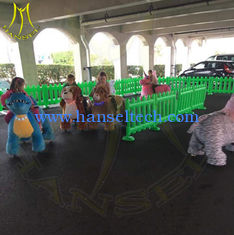 China Hansel shopping mall coin operated plush outdoor ride walking animals supplier