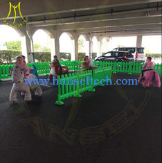 China Hansel electronic funny battery operated kids ride on plush horse for park supplier