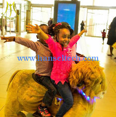 China Hansel amusement park electric kids motorized plush motorized riding animals supplier