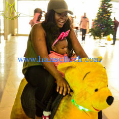 China Hansel amusement park game kids indoor rides electric plush mountable animals supplier