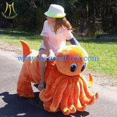 China Hansel outdoor park unicorn motorized plush animal rocking horses for adults supplier