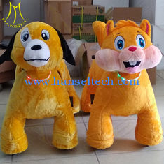 China Hansel amusement kiddie ride on stuffed electric mountable animals for kids supplier