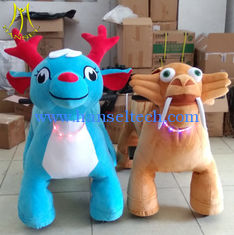 China Hansel plush toys stuffed animals on wheels plush animal electric scooter supplier