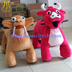 China Hansel outdoor playground walking electronic plush motorized riding animals supplier