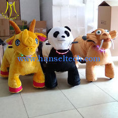 China Hansel amusement park walking stuffed indoor rides electric animal scooters supplier