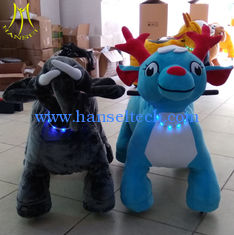China Hansel amusement park walking stuffed electric motorized plush riding animals supplier