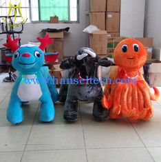 China Hansel amusement park walking electric plush rideable toy motorized animals supplier