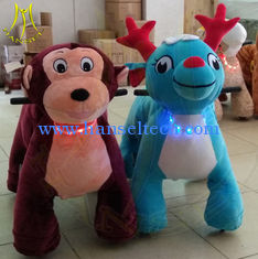 China Hansel indoor playground battery operated ride on plush motorized animals supplier