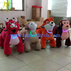 China Hansel  theme park equipment for sale plush electronic kid riding horse toy shopping mall supplier