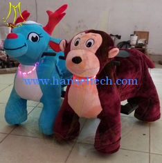China Hansel amusement electric game machine kids stuffed ride on walking animals supplier
