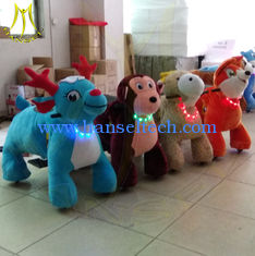 China Hansel shopping mall electric mountable animal plush ride on toys supplier
