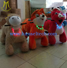 China Hansel carnival rides coin operated electric ride on plush motorized animals supplier