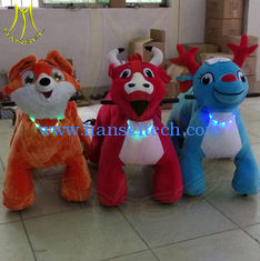China Hansel shopping mall plush electric unicorn ride on plush motorized animals supplier