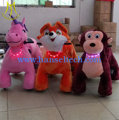 China Hansel  amusement kids walking battery operated ride on plush animal for outdoor park supplier