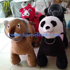 China Hansel  2019 ride for kids plush stuffed electric coin operated ride animals on wheels supplier