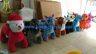 China Hansel  attractive shopping mall 150KG bearing motorized plush riding animals supplier