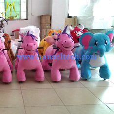 China Hansel battery power plush motorized animals horse toy wheel for indoor playground supplier