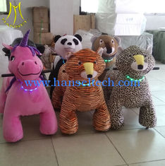China Hansel Stuffed animal car ride electric motorized plush riding animals with light necklace supplier