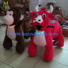 China Hansel amusement kids walking battery operated ride on plush animal for mall supplier