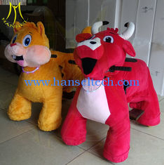 China Hansel naughty castle playground kids ride on plush animal electric scooter supplier