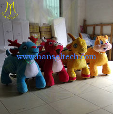 China Hansel amusement park walking coin operated soft stuffed animal car ride on toy supplier