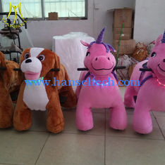 China Hansel   fast profits coin operated pedal go cart battery powered plush ride on animals supplier