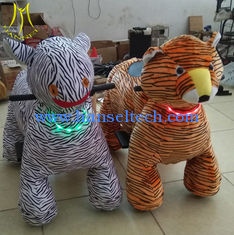 China Hansel hot-selling coin operated mountable animal walking plush electric ride for children supplier